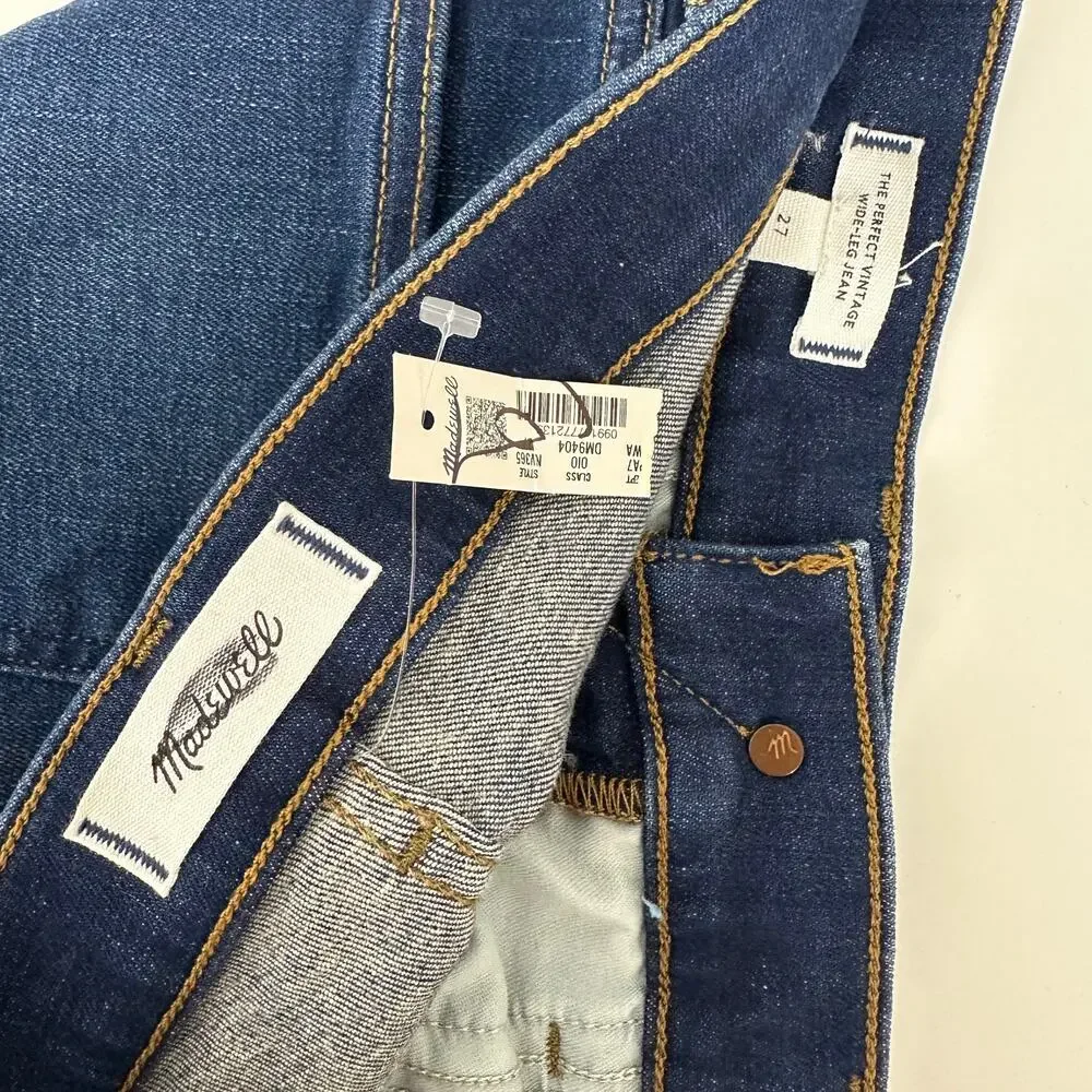 Madewell The Perfect Vintage Wide Leg Jean Pipestone Wash Blue US 27 NWT - Picture 13 of 15